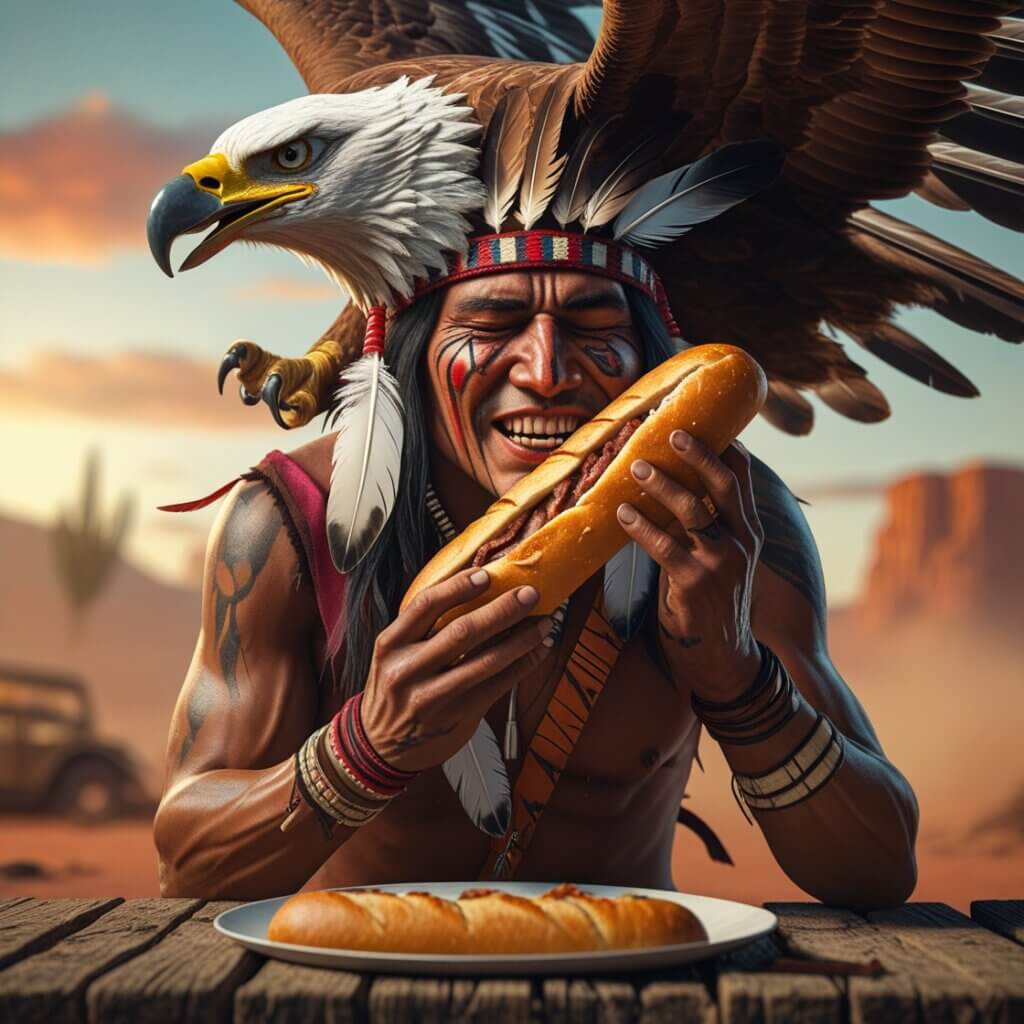 indio comiendo bocadillo