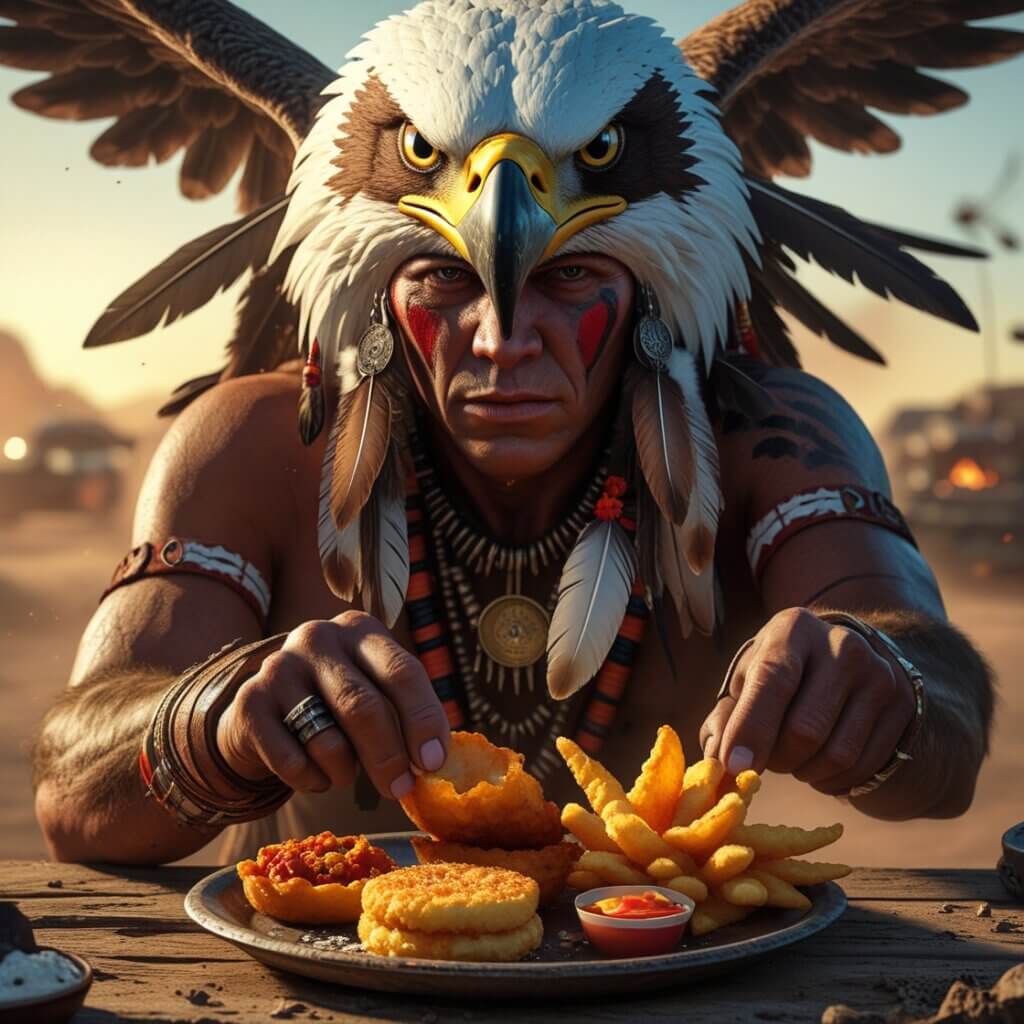 indio comiendo fritos